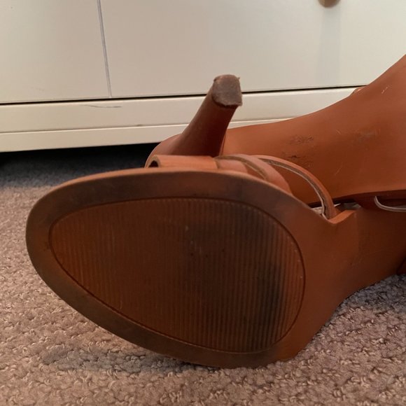 GAP Brown Leather Heeled Sandals Size US 9 - Picture 6 of 7